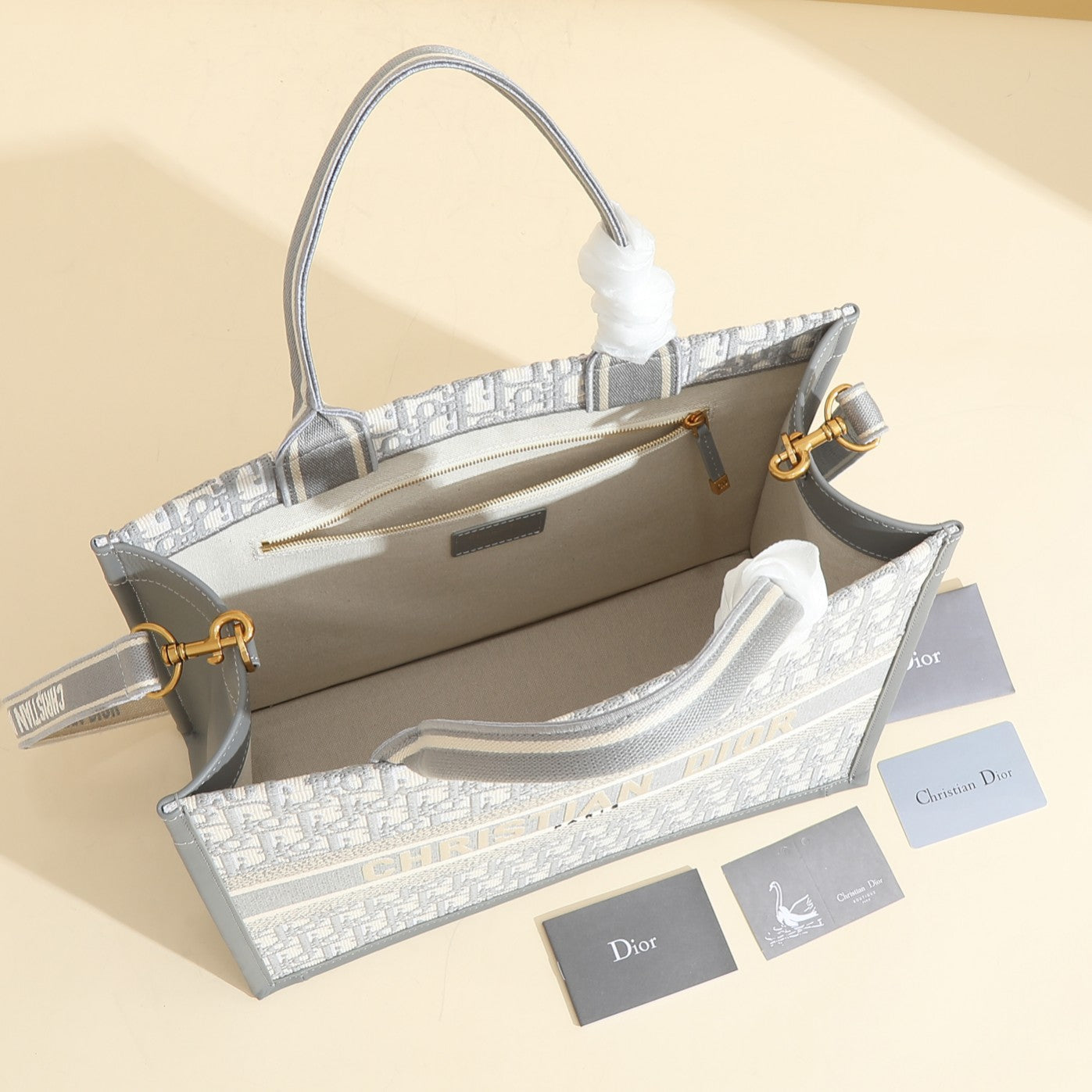 Women's Oblique Jacquard Book Tote – Grey