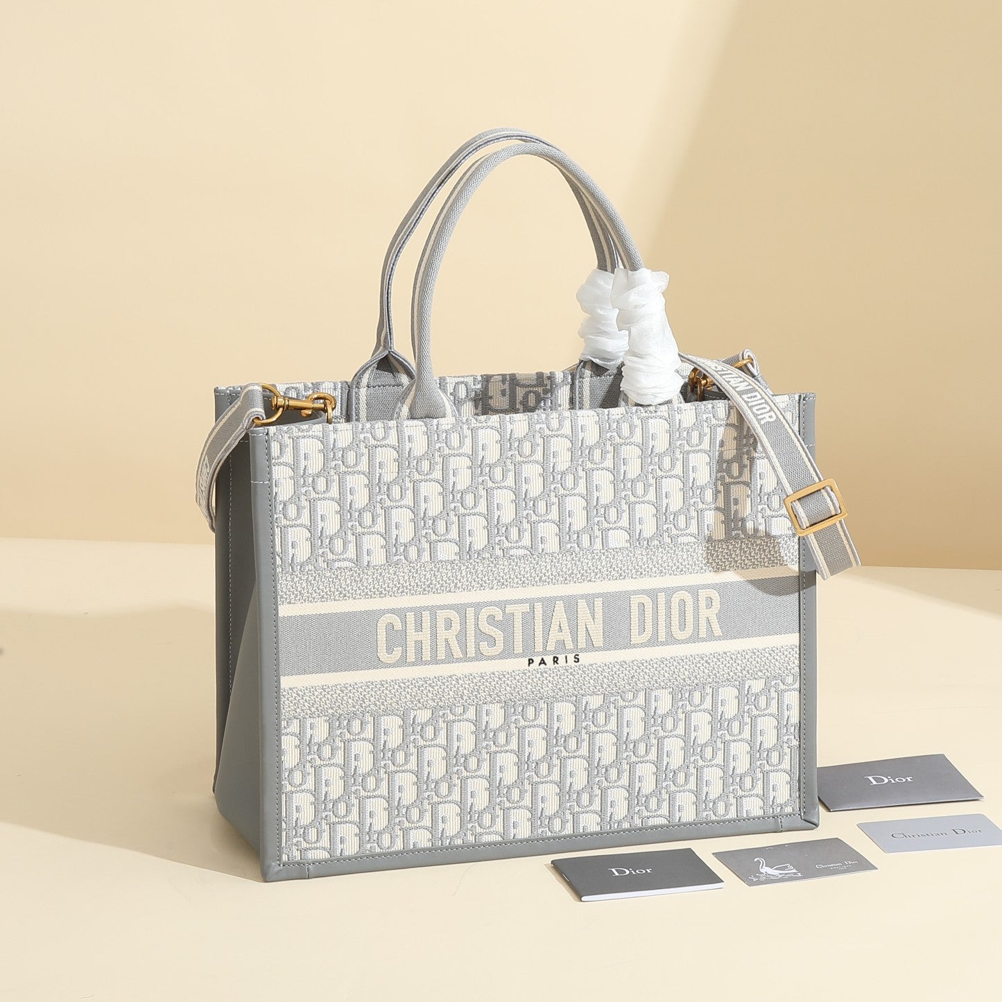 Women's Oblique Jacquard Book Tote – Grey