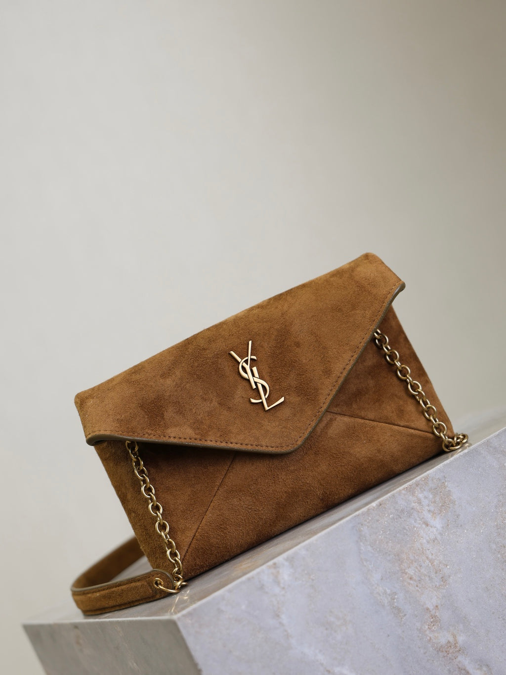 Women's Envelope Mini Bag – Camel Suede