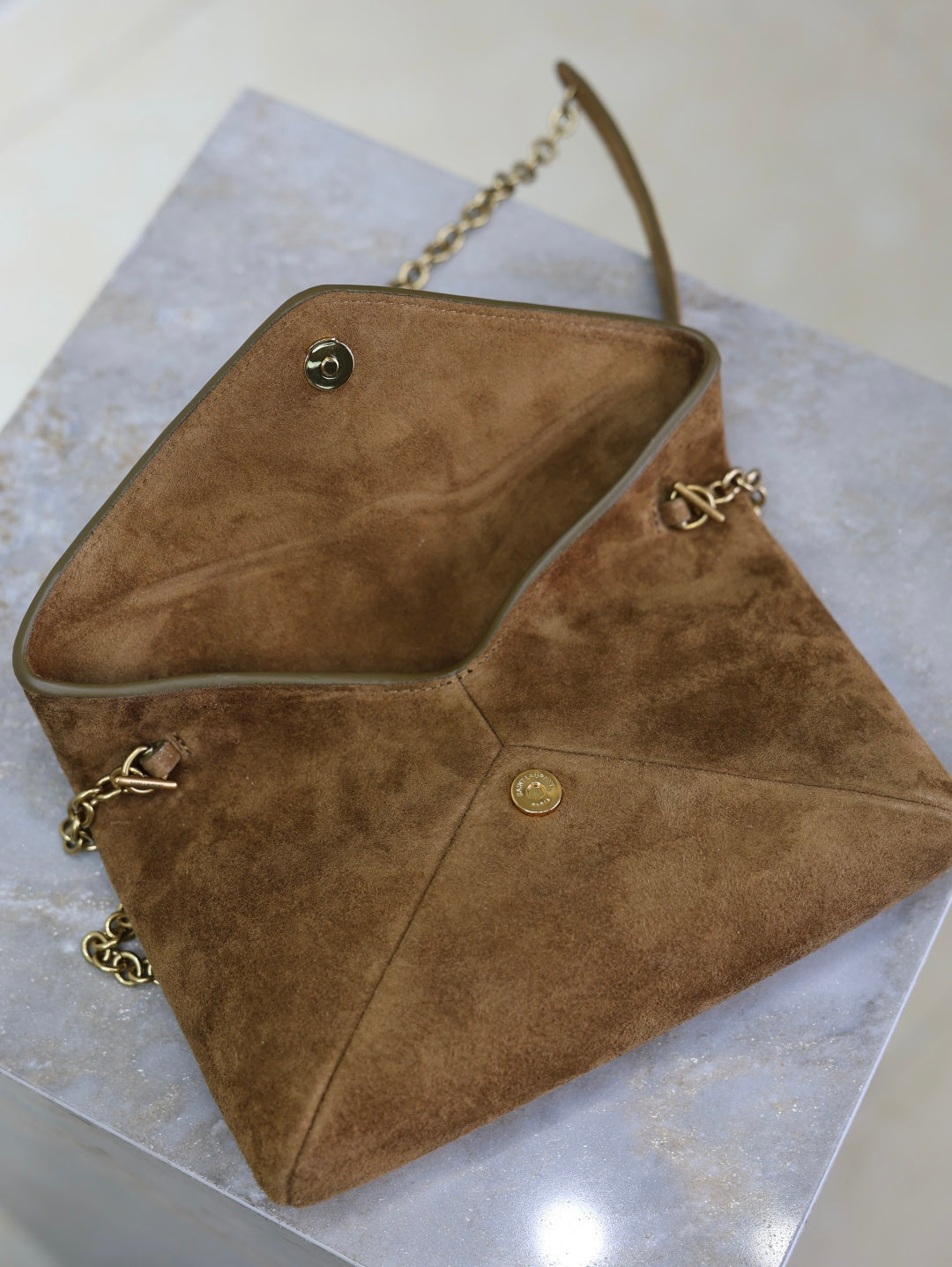 Women's Envelope Mini Bag – Camel Suede