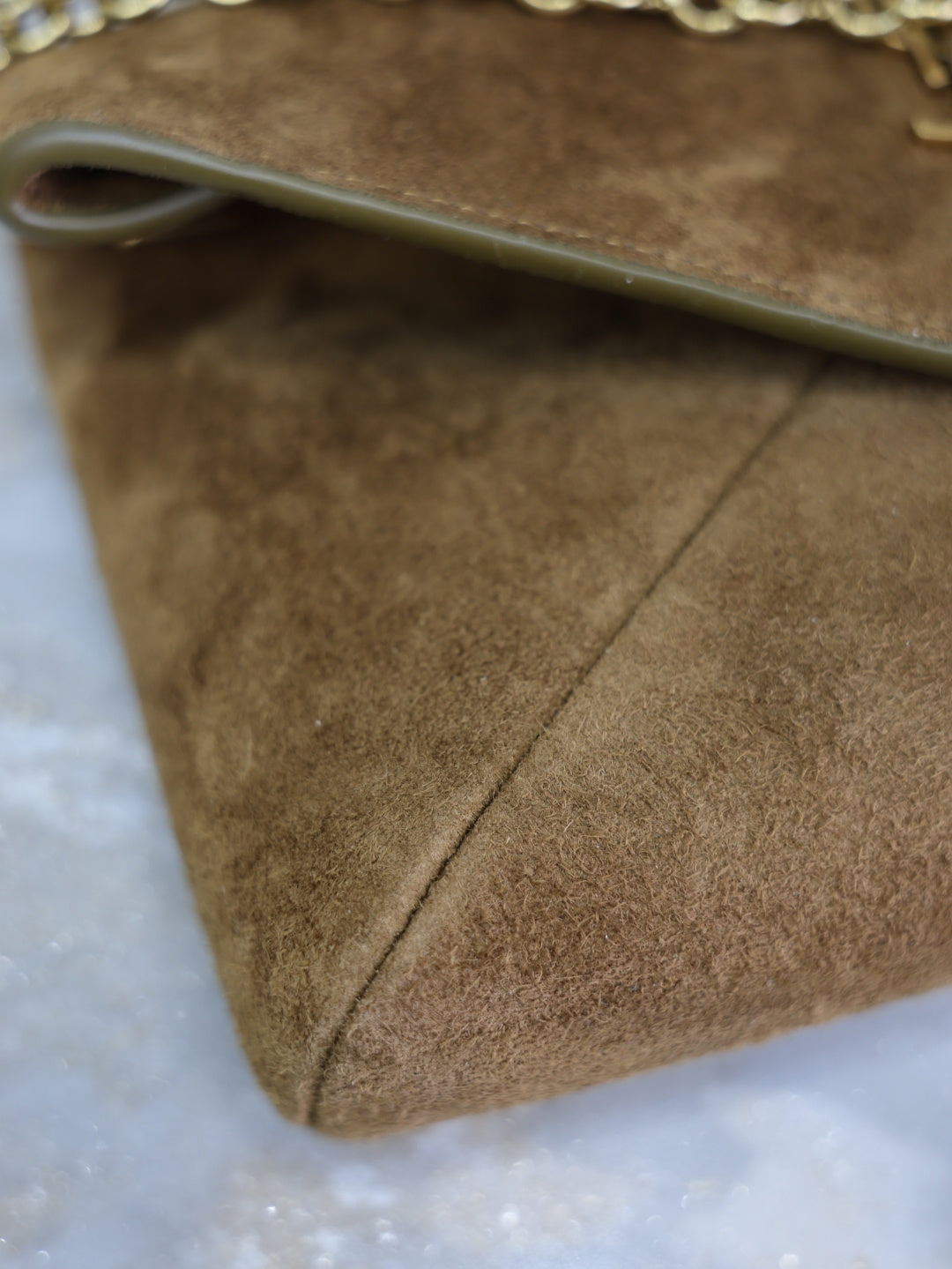 Women's Envelope Mini Bag – Camel Suede