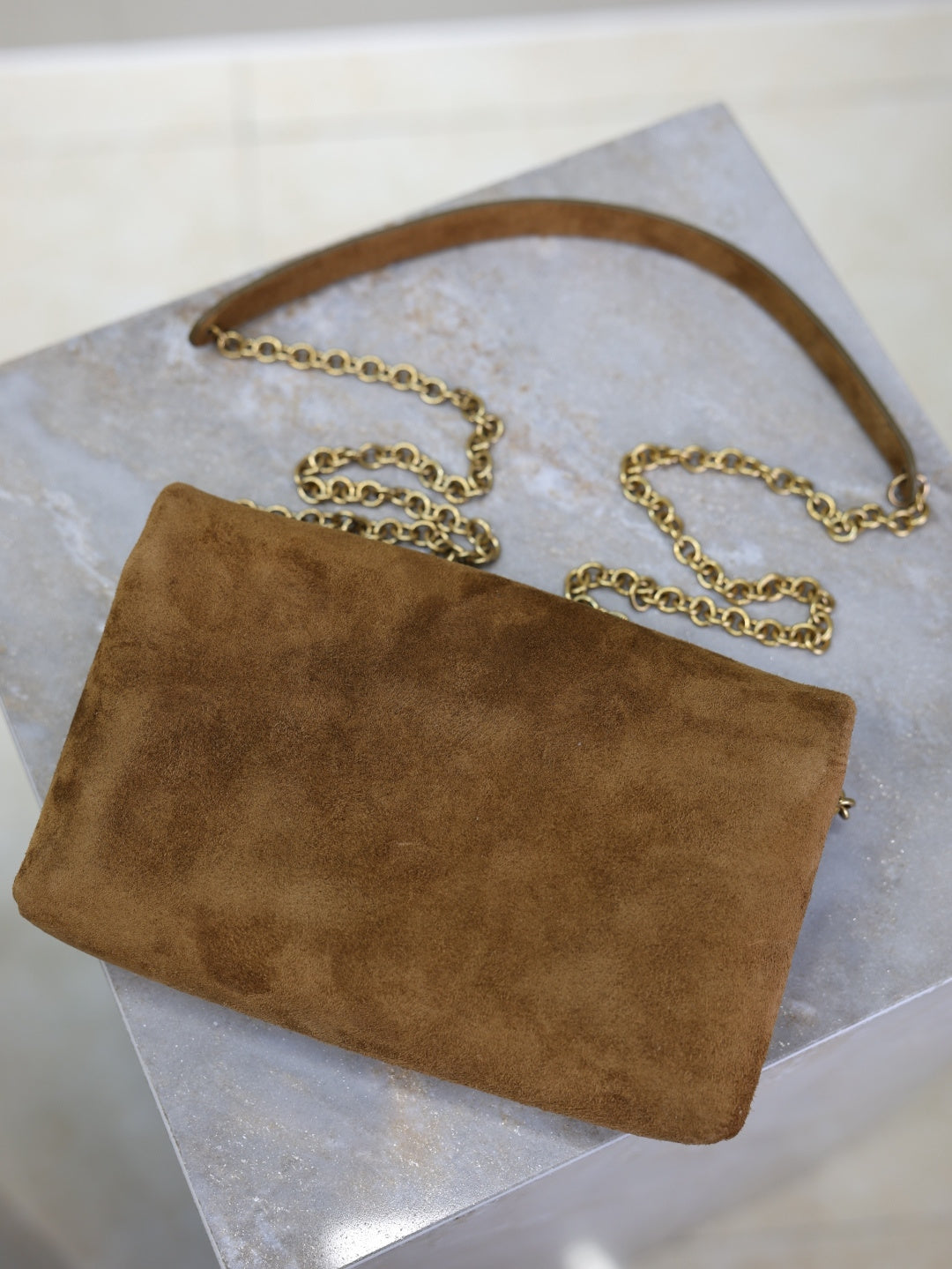 Women's Envelope Mini Bag – Camel Suede