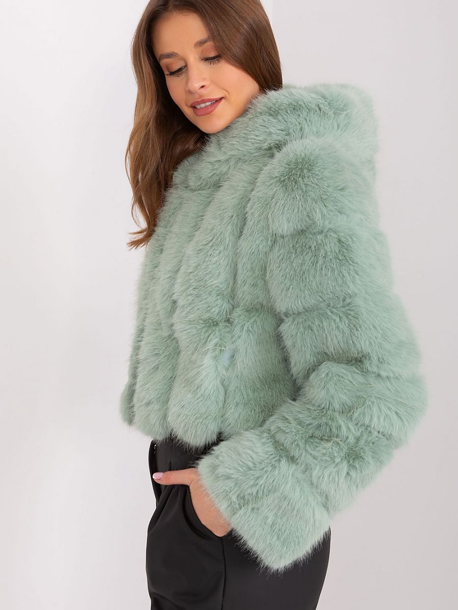 Chaqueta de Entretiempo Efecto Piel con Capucha