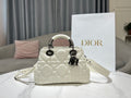 Women's Quilted Cannage Mini Handbag – White