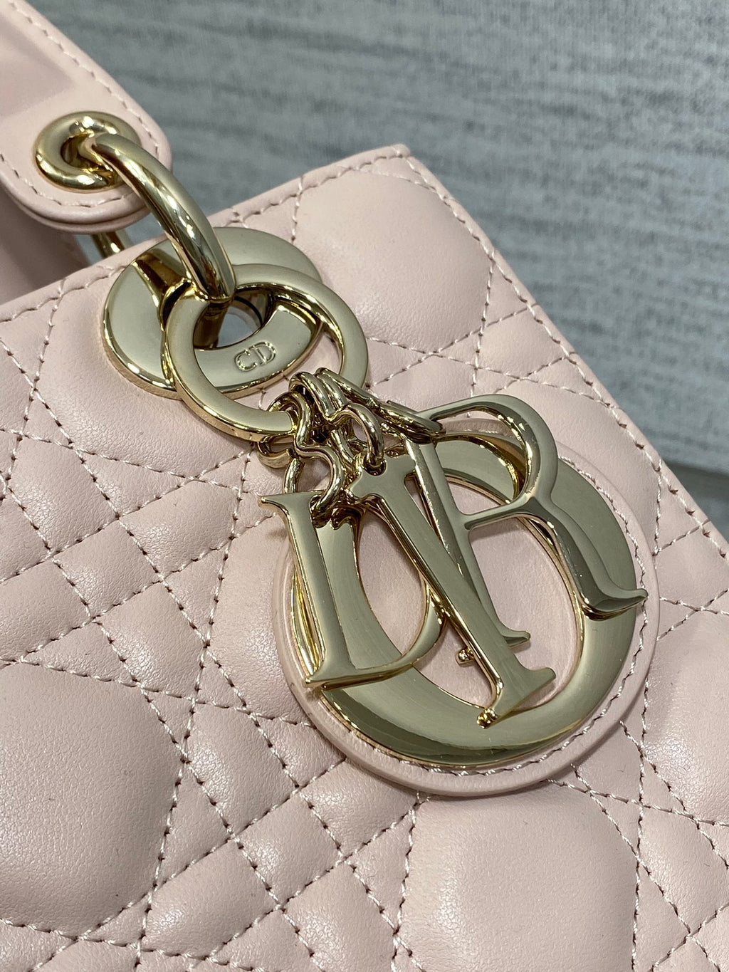 Women's Quilted Cannage Mini Handbag – Powder Pink