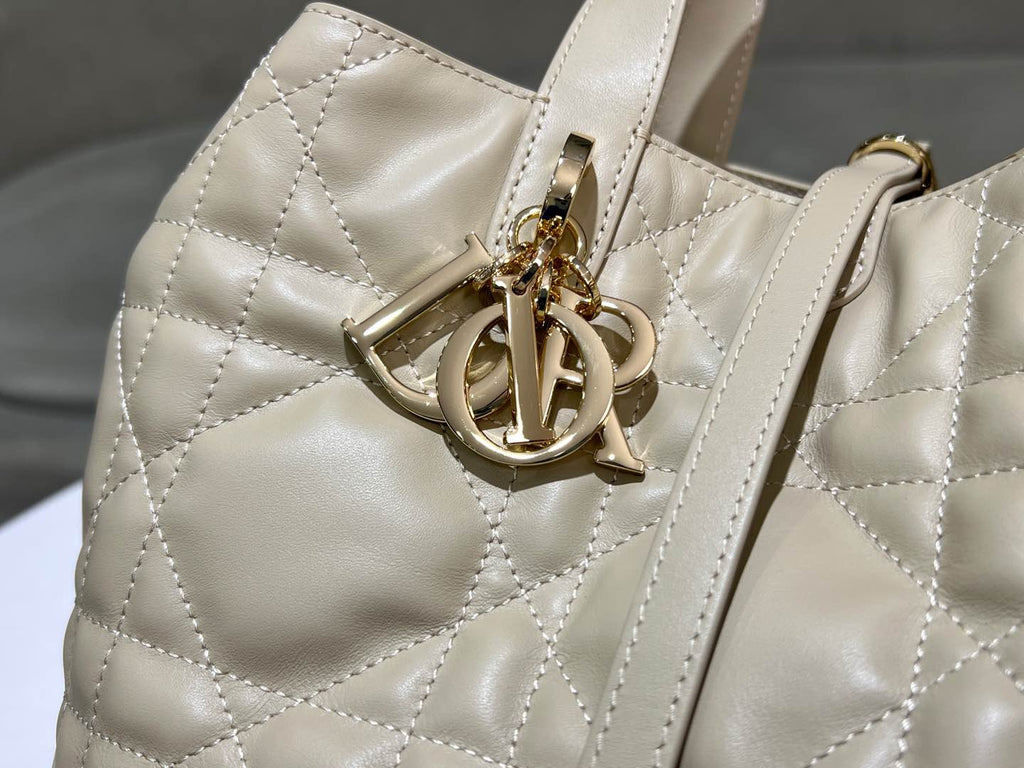 Women's Quilted Cannage Tote Bag – Cream