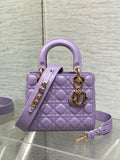 Women's Quilted Cannage Mini Handbag – Lilac